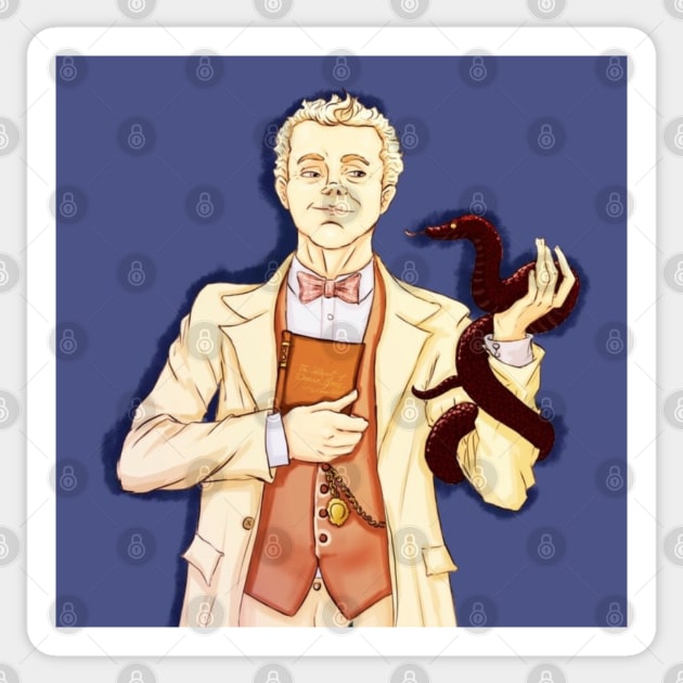 Aziraphale Sticker by Bribritenma